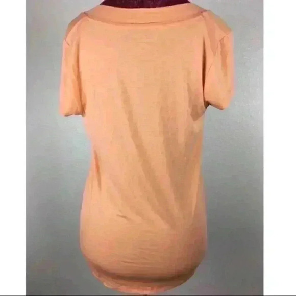 Merona Womens Top Orange Size Medium V Neck - Picture 5 of 9